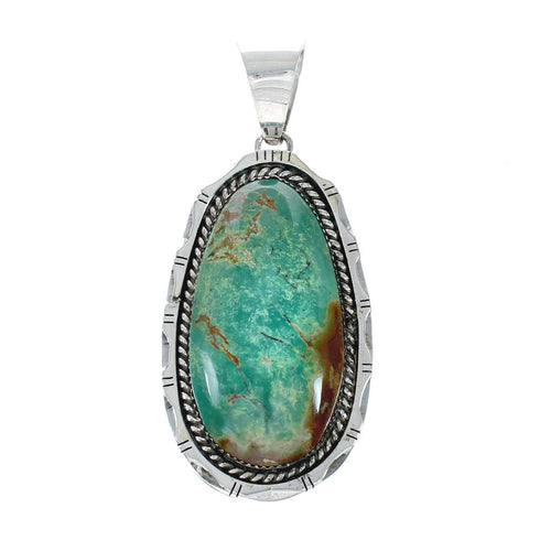 Navajo Native American Turquoise Sterling Silver Pendant NN20075